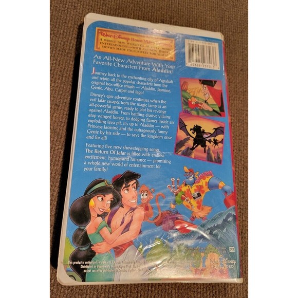 Walt Disney's The Return of Jafar VHS 1994 #2237 - Picture 2 of 5